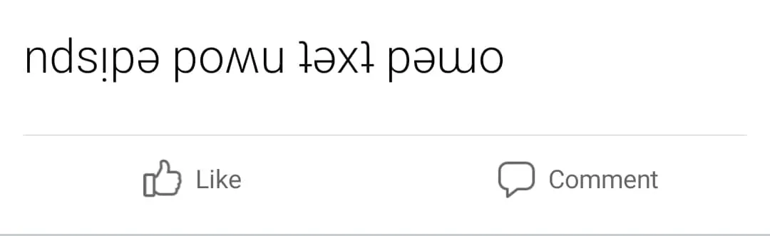 Preview of Text Flipper Tool on Facebook
